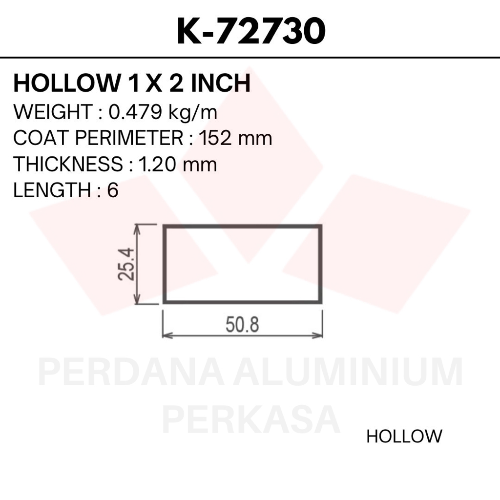 ALUMINIUM BATANGAN BY YKK AP (K-72730)