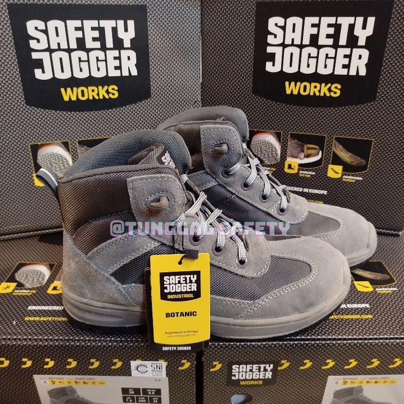 Sepatu Safety Jogger Botanic S1P Original / Shoes Safety Jogger Botanic S1P Grey Berkualitas Termura