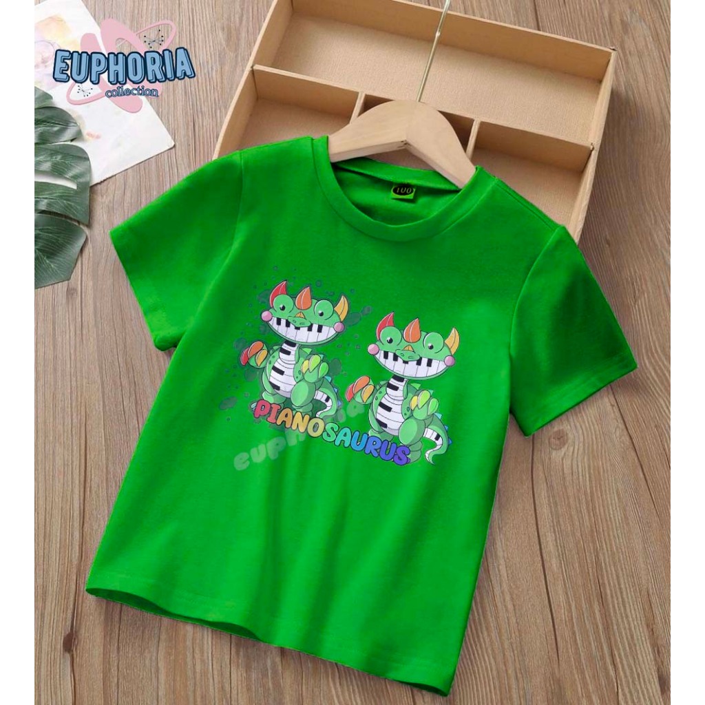 Baju Kaos Anak Gambar Piano Saurus Poppy Playtime Chapter 4 Bahan Premium Unisex