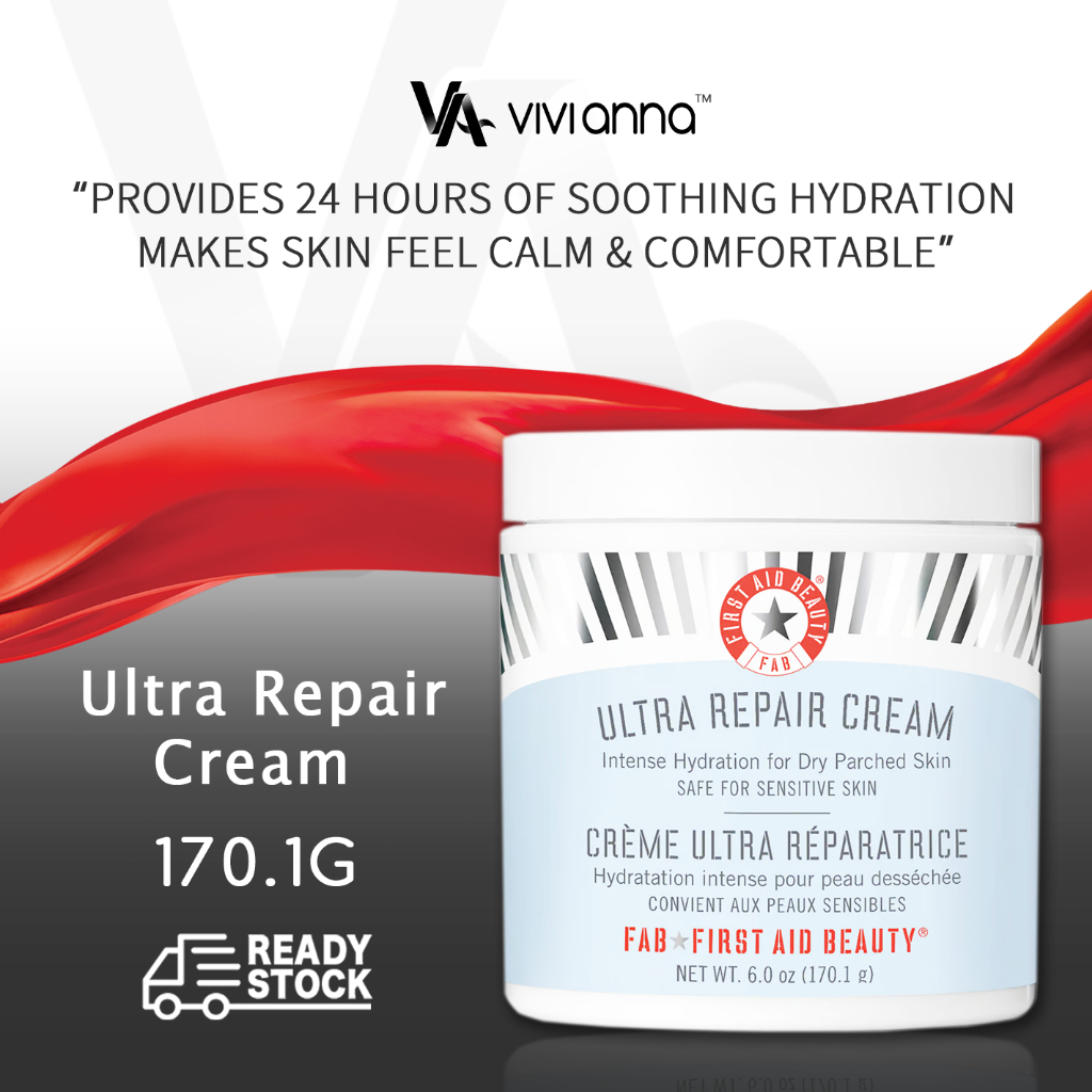 ⚡FLASH SALE⚡USA First Aid Beauty Cream 170g, FAB Ultra Repair Cream Skincare for Acne Moisturizer Fa