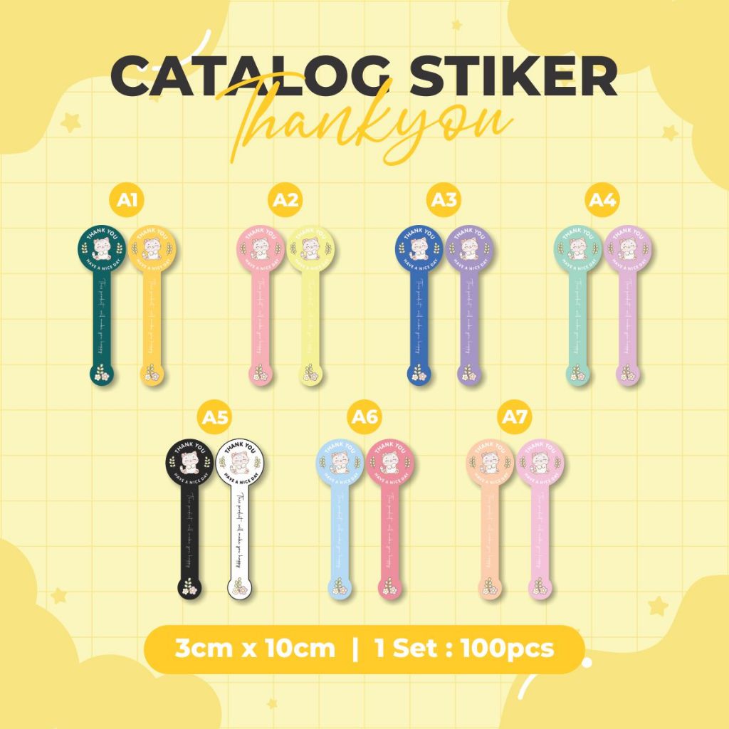 

[100PCS] STIKER THANK YOU - STIKER LABEL THANK YOU - STIKER OPEN ME - STIKER KEMASAN A1 - A18