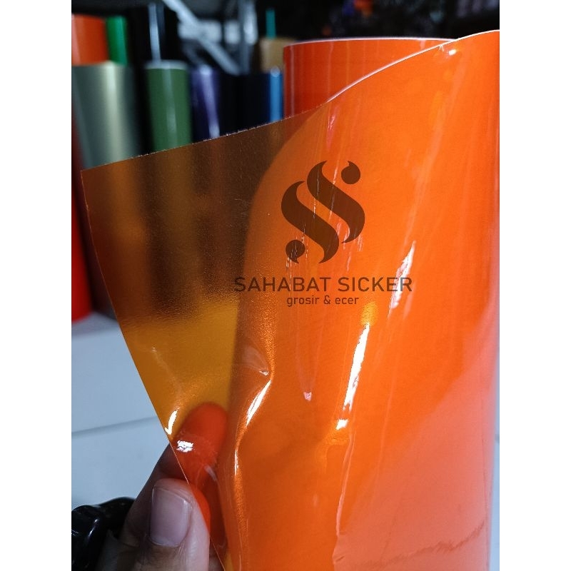 Sticker Lampu Transparan Orange Sticker Smoke Lamp Orange Skotlet Motor Orange Transparant Gloss Rol