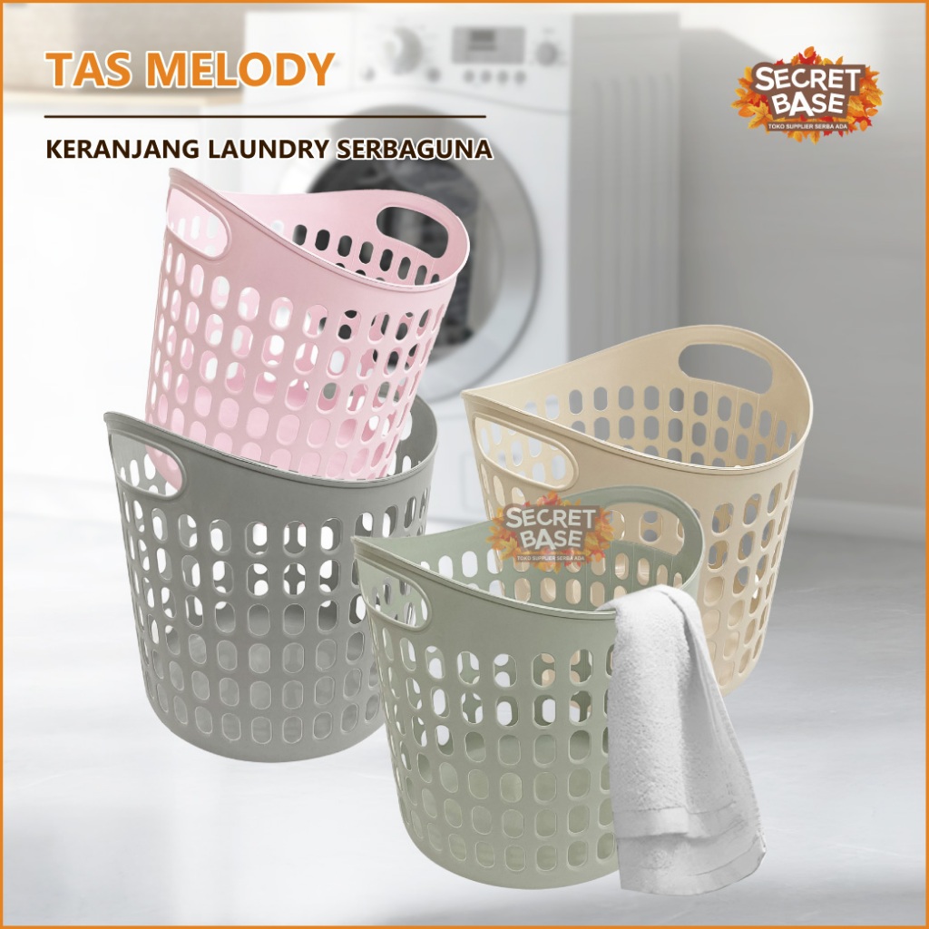 TAS MELODY - Keranjang Plastik Besar / Box / Keranjang Serbaguna Belanja Minimarket Laundry