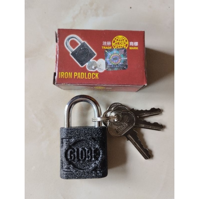 Gembok Globe Hitam/Gembok pagar Hitam/Gembok globe Hitam 30mm