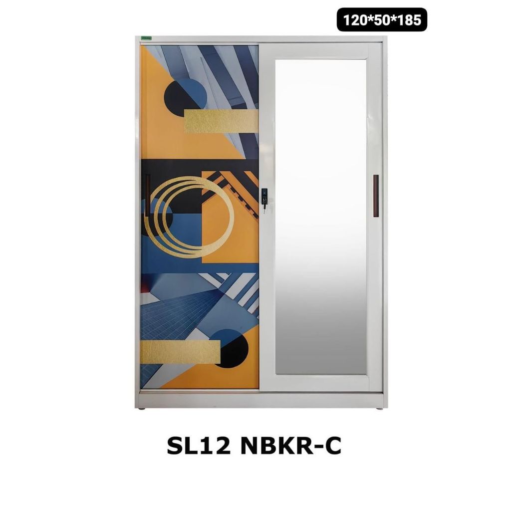 Lemari Pakaian Besi 2 Pintu Sliding Lemari Besi 2 Pintu Geser NBKR-C