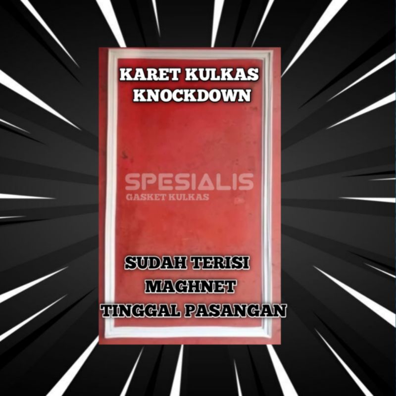 GASKET KARET PINTU CHILLER CUSTOM KNOCKDOWN 65 X 139 CM