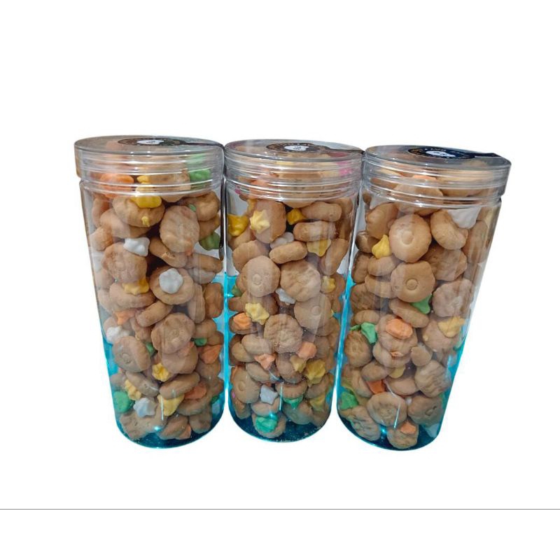 

Biskuit gula bunga gem star gem kemasan toples tabung berat kurleb 135gr