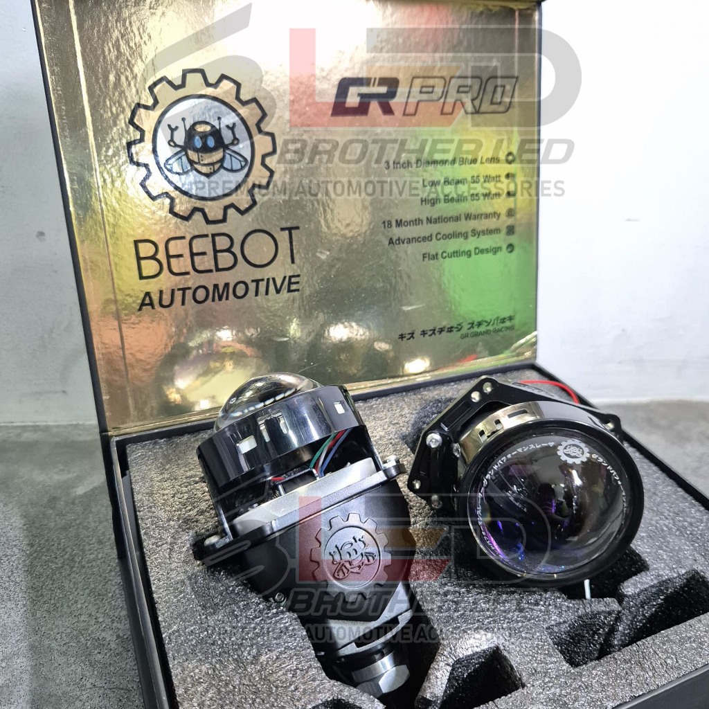 BILED BEEBOT GR PRO GENERASI TERBARU 60/70W 3 INCH / PROJIE BEEBOT GR PRO 3 INCH BLUE LENS LASER