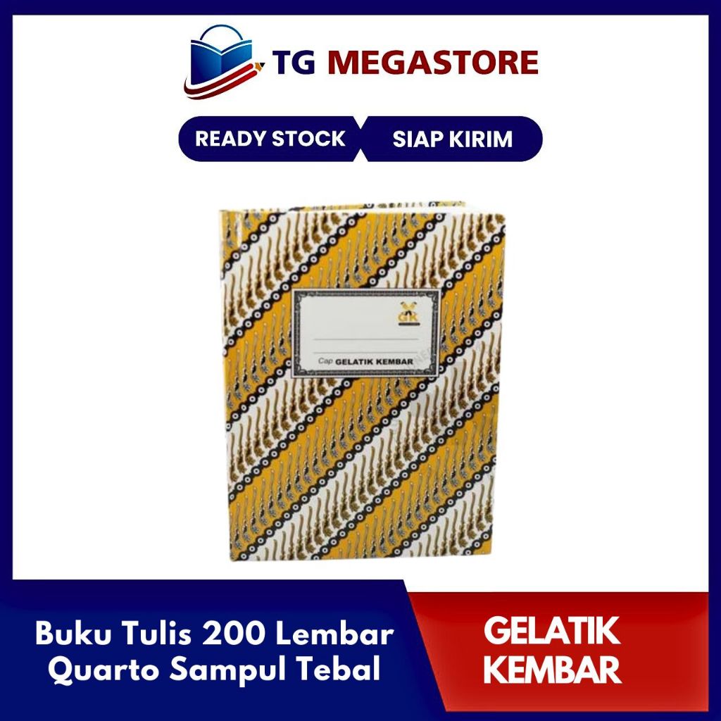 

Buku Tulis GELATIK KEMBAR 200 Lembar ( Quarto Sampul Tebal )