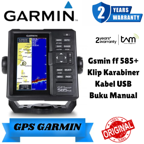 Garmin GPS Map 585 Plus + Transducer GT 20-TM - Peta Laut Garansi TAM Garmin GPSMAP 585 Plus