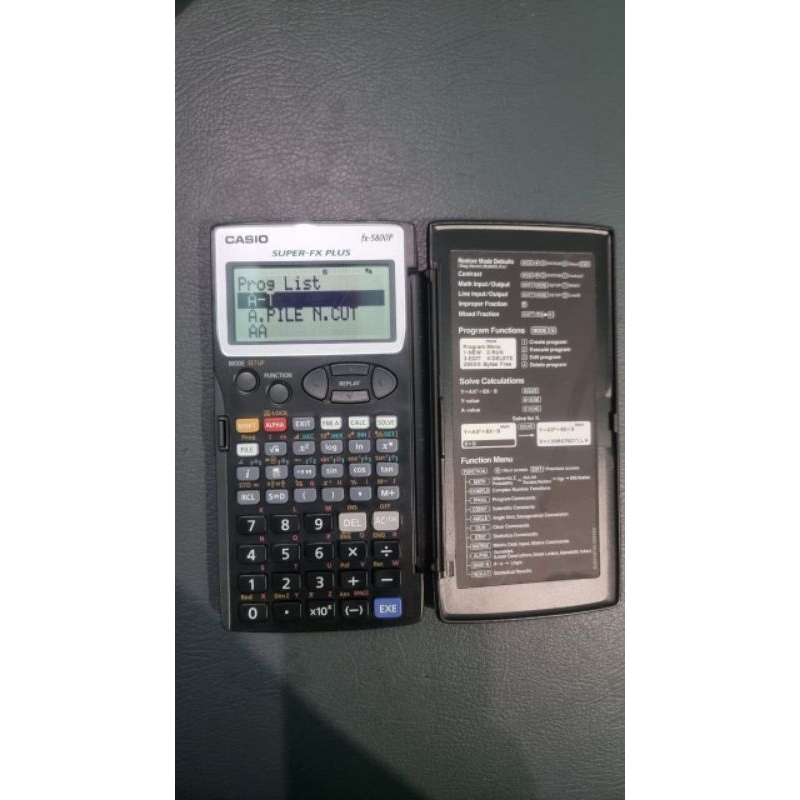 

kalkulator Casio fx5800p second full program survey