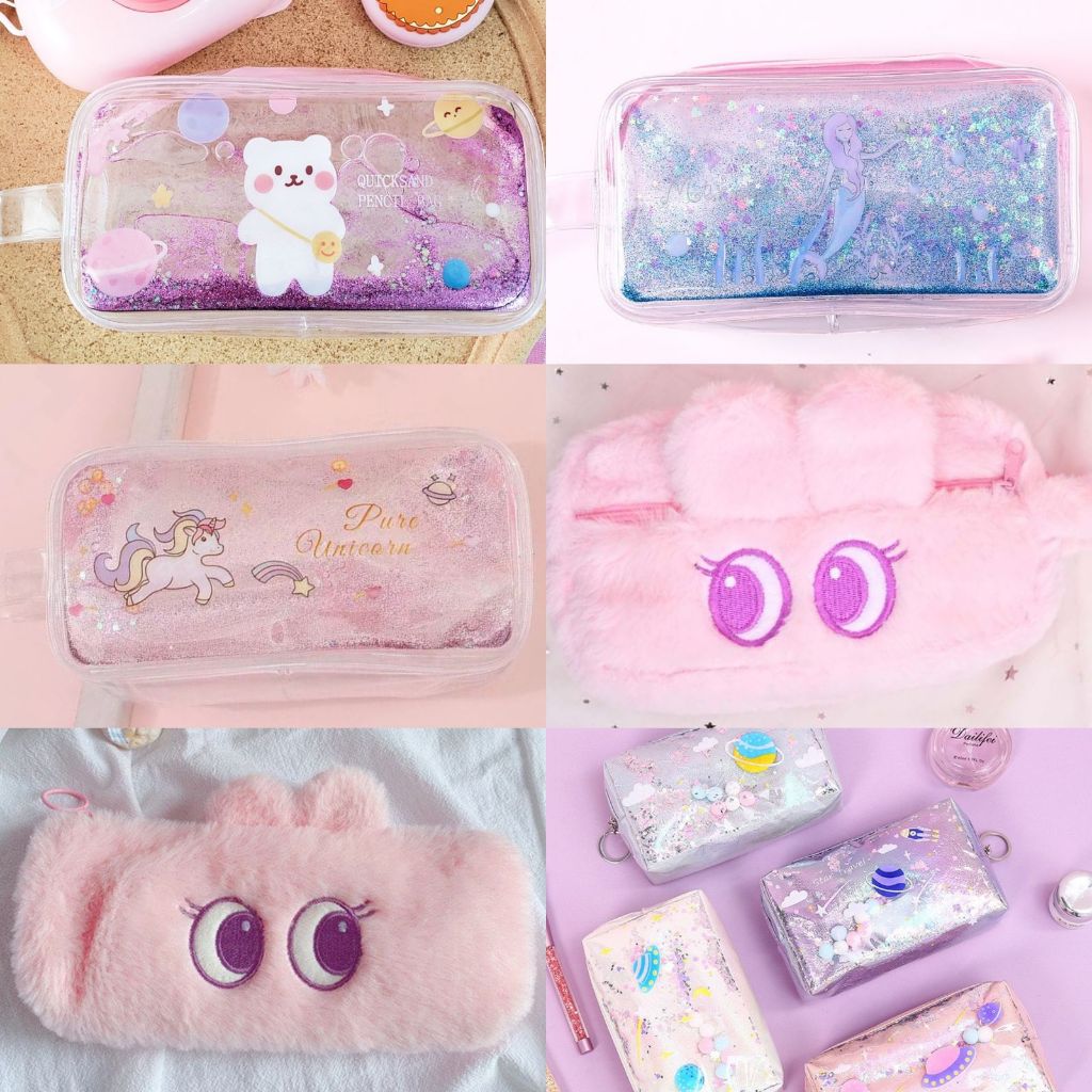 

Pouch Kosmetik Pouch Make Up Pouch Serbaguna Pencil Case Lucu Aesthetic