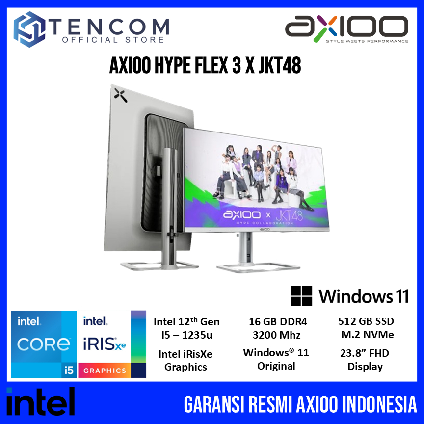 AIO PC AXIOO HYPE FLEX 3 I5-1235U 16GB 512GB W11 23.8" FHD IPS