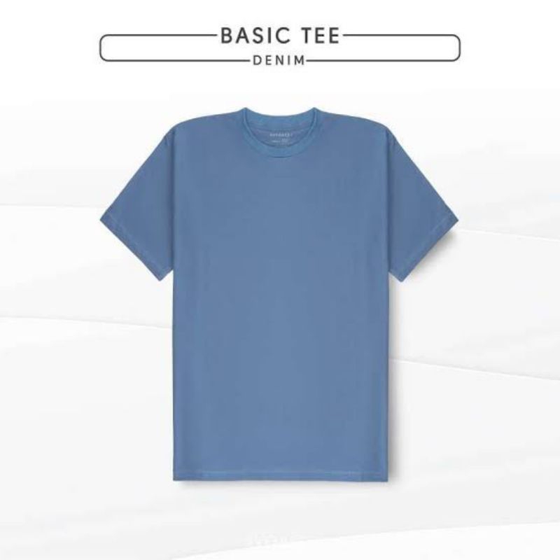 kaos polos pria wanita 30s biru laut