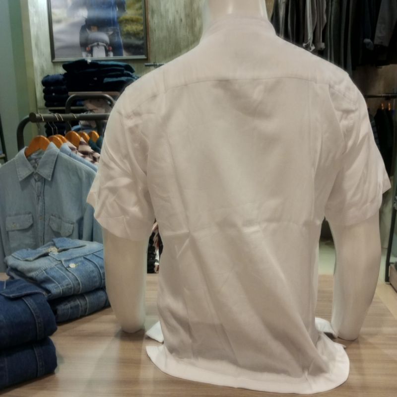 BAJU KOKO PRIA LENGAN PENDEK SLIMFIT WARNA PUTIH CARDINAL FORMAL
