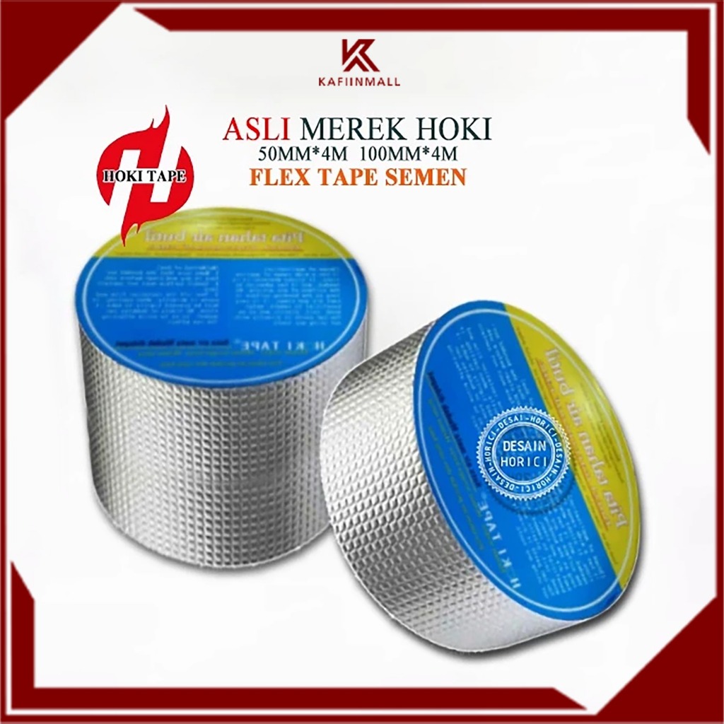 ASLI MEREK HOKI【VARIAN LENGKAP】Aluminium Foil Butyl Rubber Waterproof Tape / Lakban aluminium Anti B