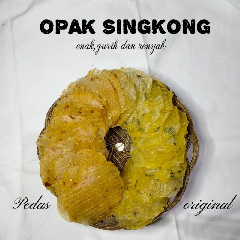 

Kecimping/Opak singkong mix original dan pedas manis