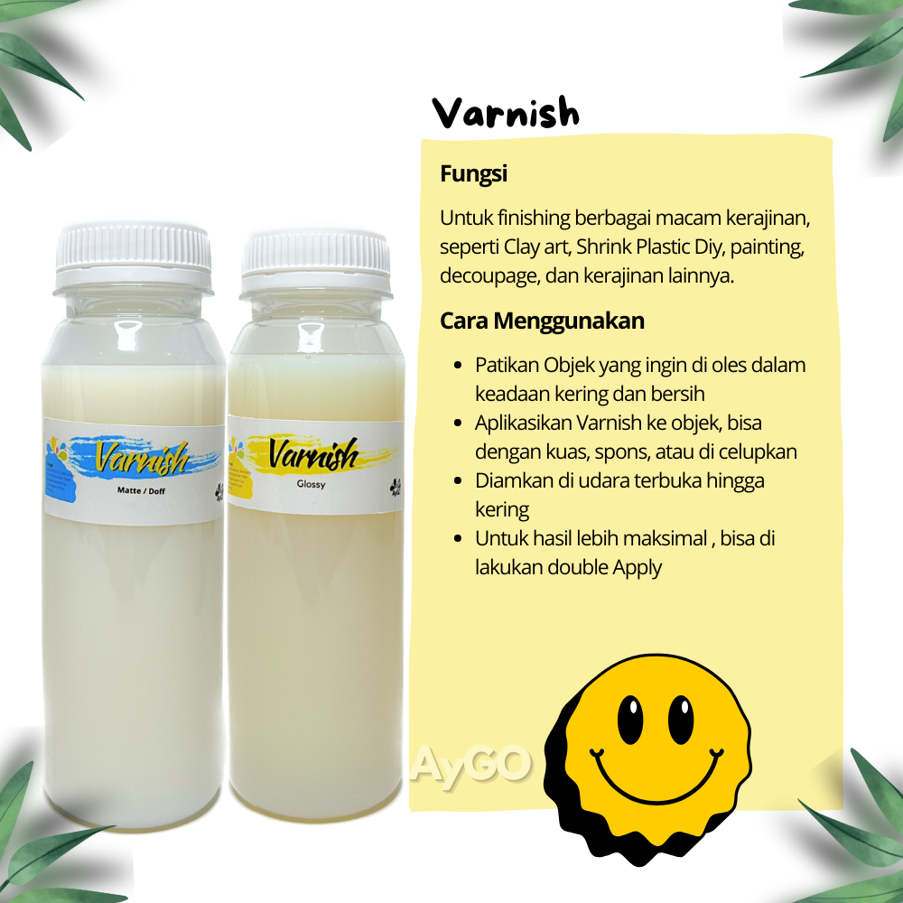 Tokofinaaaa Varnish Glossy / Varnish Matte / Doff / Glaze / Varnish Clay / Aygo Varnish