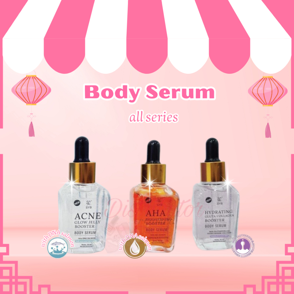 NEW SYB BOOSTER BODY SERUM / Acne Glow / Aha Brightening / Gluta Collagen / MINI AHA