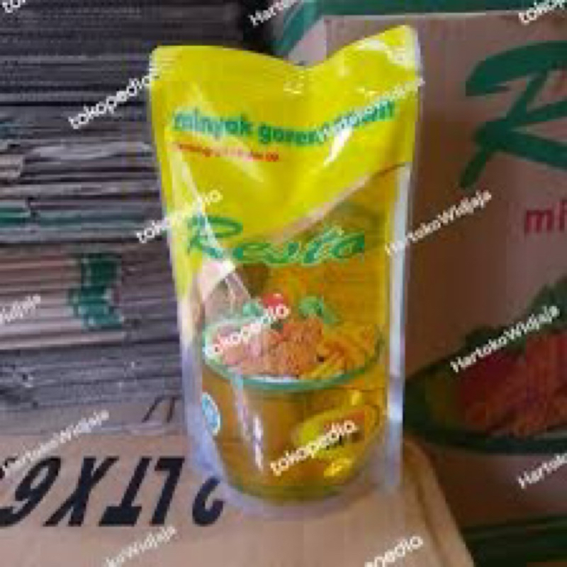 

resto minyak goreng kemasan pouch 450 ml per karton isi 24 pouch