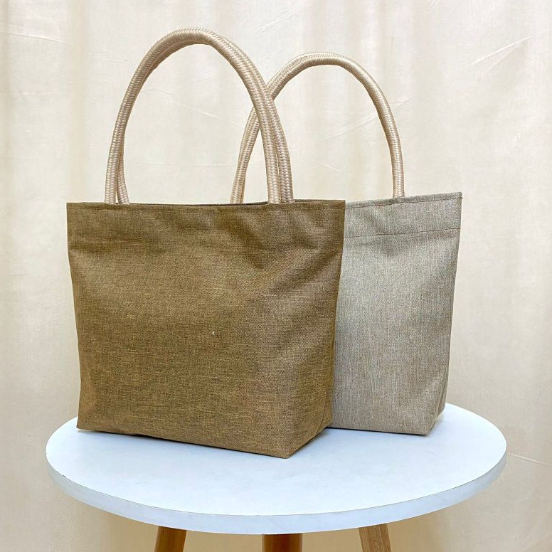 Terbaru Tas Jinjing Tali Sumbu Mini Handbag kecil Tas Mukena Tas Tote Bahan Denim Tebal anti air