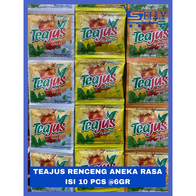 

TEA JUS RASA GULA BATU, MELATI, LEMON RENCENGAN ISI 10 PCS @6GR