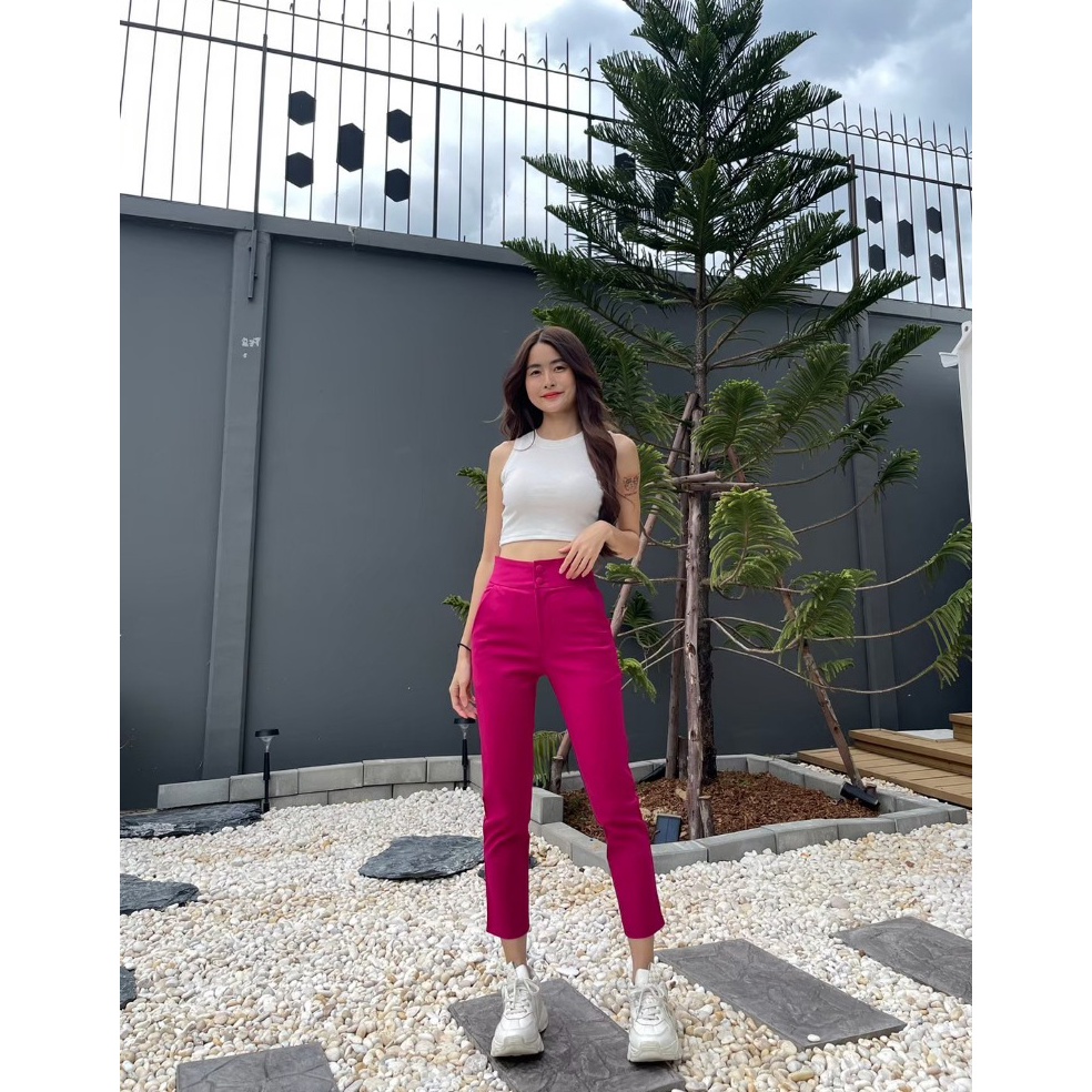 Harga TERMURAAH ELL ATELIER  CELANA CHOKDEE BANGKOK HW DUA KANCING TWO BUTTONS HIGHWAIST PANTS  CA