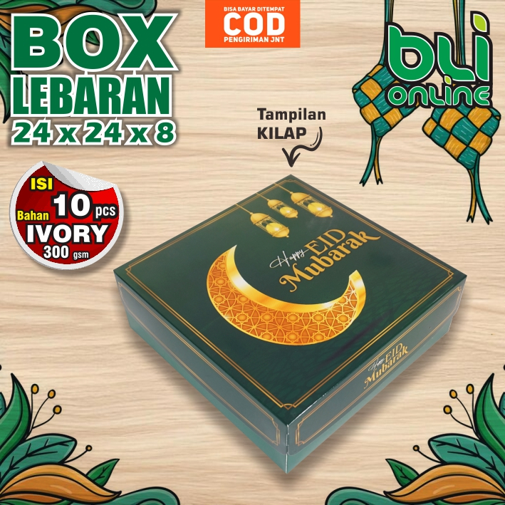 

Box Lebaran 24 x 24 x 8 Hampers Lebaran / Dus Lebaran / kotak Kue Kering / Kardus Idul Fitri