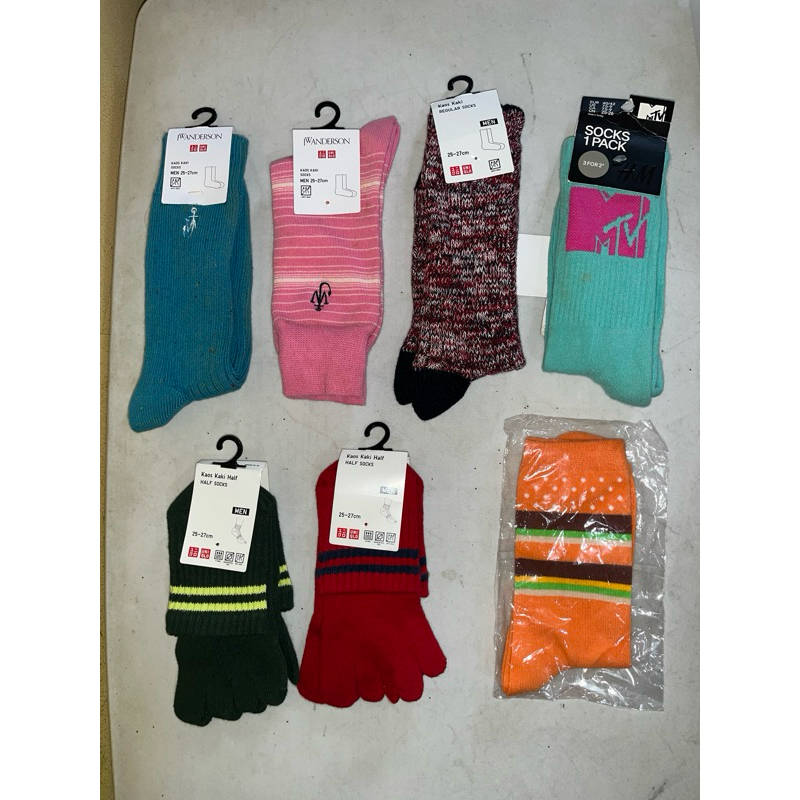 Kaos Kaki Uniqlo H&M MCD Jw Anderson MTV / multicolor /  socks / kaos kaki murah