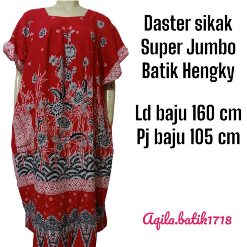 DASTER SUPER JUMBO NON KANCING BATIK HENGKY