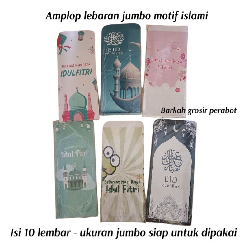 

10 pcs amplop lebaran jumbo karakter islami