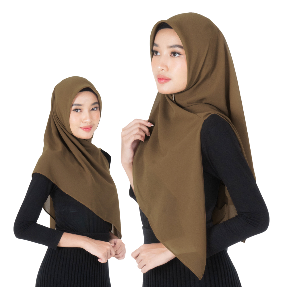 KENIDWEAR Hijab Instan Persegi Square 125 cm x 125 cm Premium Ceruty Baby Doll