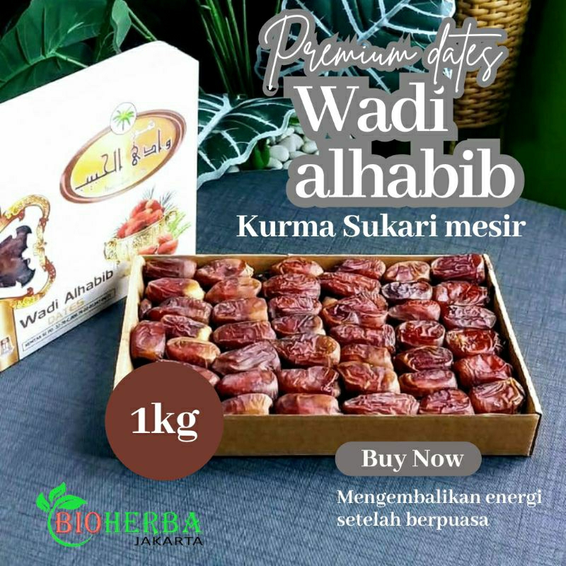 

Kurma Sukari Mesir Premium Dates Wadi Alhabib 1kg Rasakan Kelezatan dan Kualitas Terbaik dari Kurma Sukari Mesir!