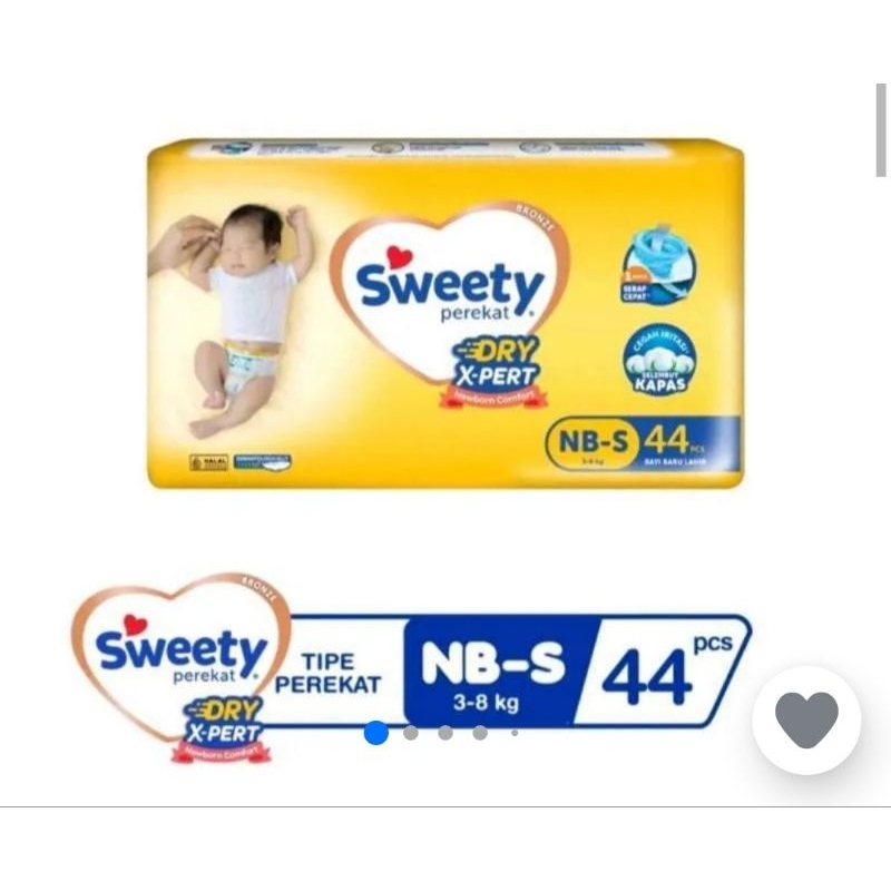 Popok Perekat Bayi Sweety Bronze Silver Ukuran S M L XL