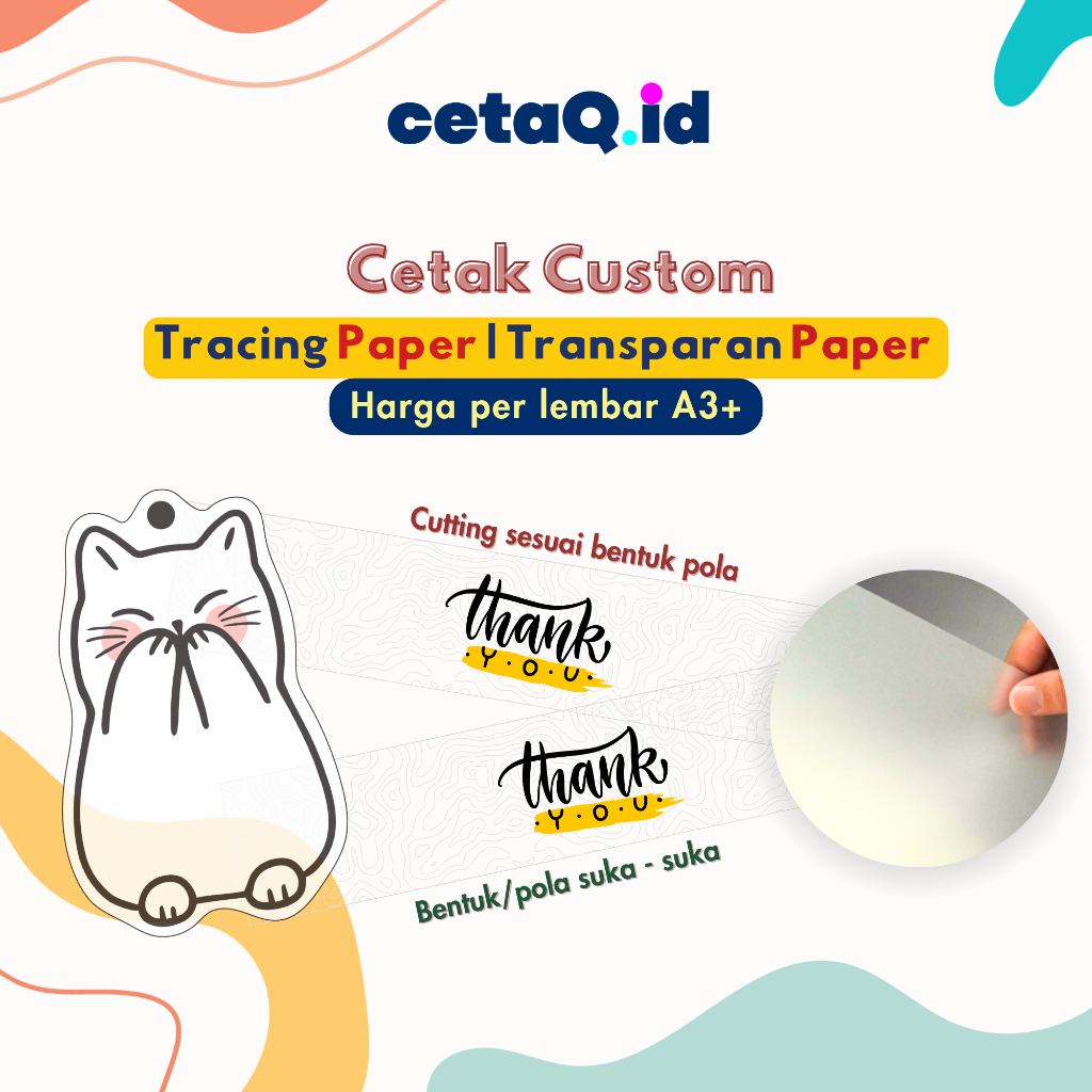 

Cetak Kertas Kalkir A3, Tracing Paper, Transparan Paper, Translucent Paper