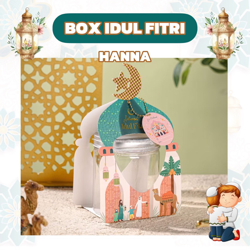 

HANNA | Box Hampers Idul Fitri Toples Tabung Jar Kotak Gift Packaging Kue Kering Lebaran Eid Mubarak