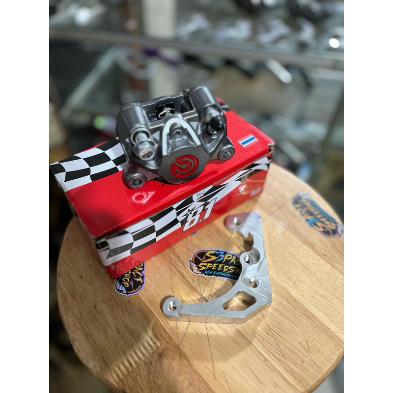 KALIPER BREMBO 2P SET BREKET DEPAN AEROX NMAX 230MM