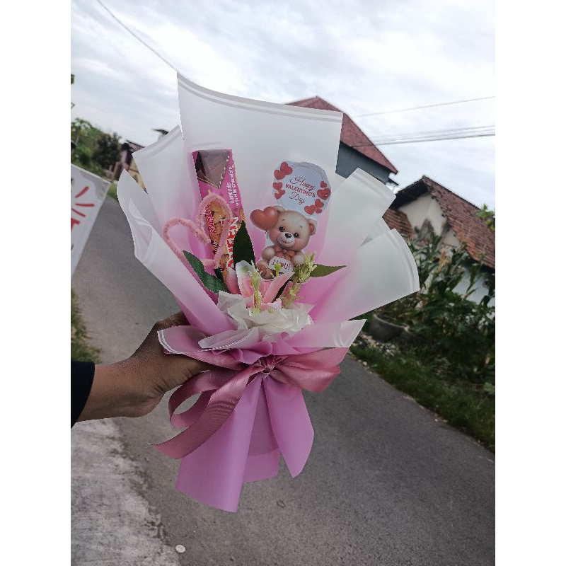

buket Silverqueen valentine/buket coklat/buket murah