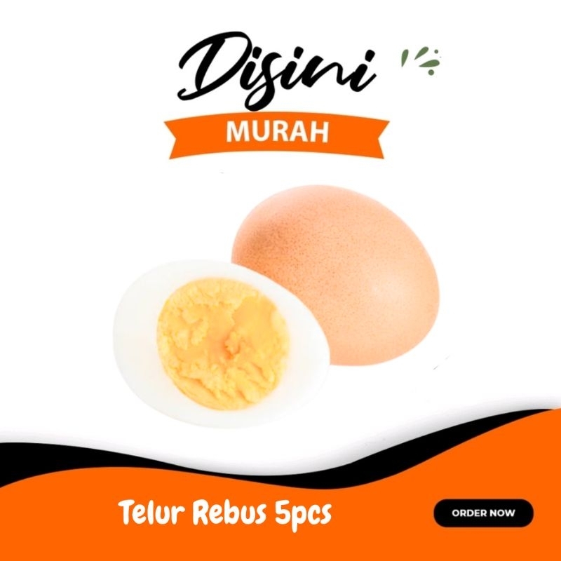 

telur rebus isi 5 butir (masih dengan kulit)