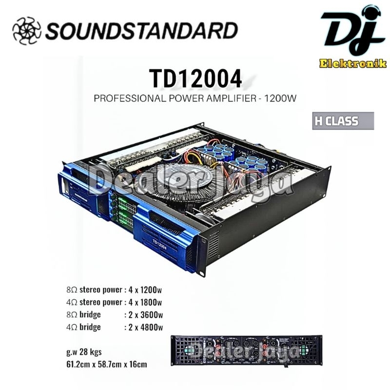 Power Amplifier Soundstandard TD 12004 / TD12004 - 4 channel (Sound Standart)