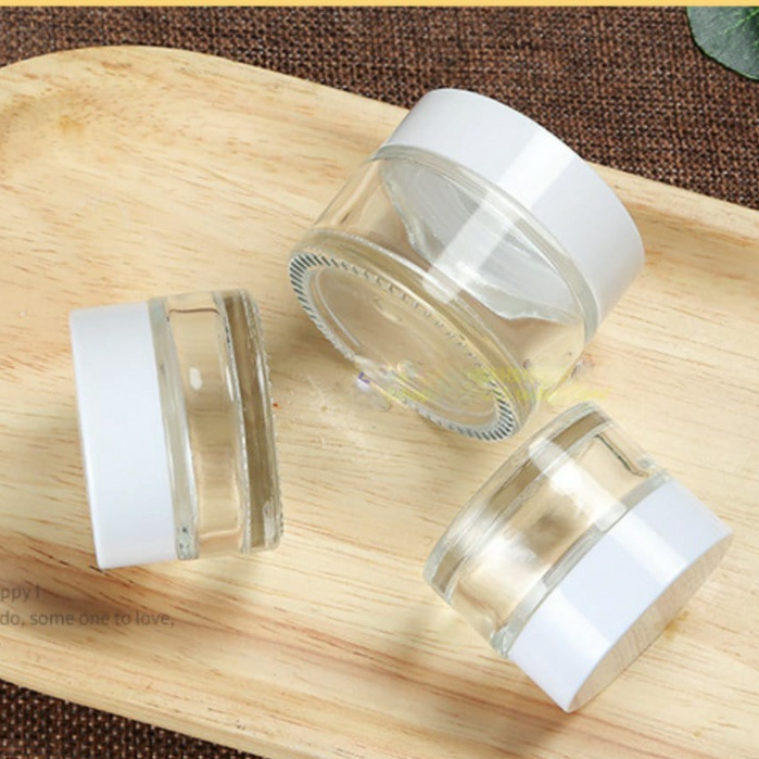 Grosir Botol Kaca 10ml 15ml 20ml 30ml 50ml Botol Kaca Bening Kesehatan Botol Kosmetik Jar Kaca Pot C