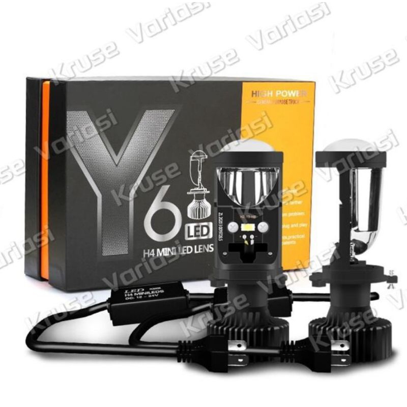 2Pcs Y6/Y7 Lampu Headlamp Mini Projie Original