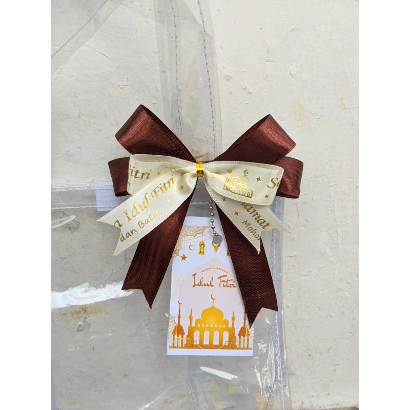 

pita hampers, hiasan hampers souvenir lebaran dan hangtag murah