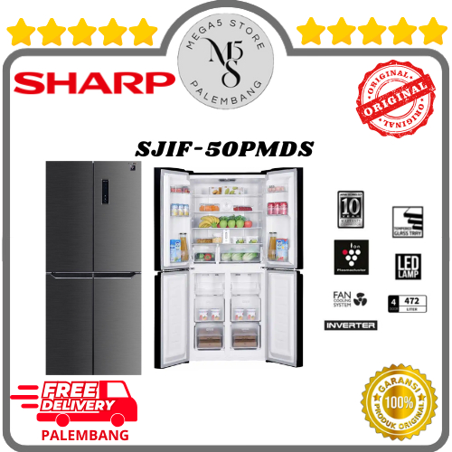 Kulkas Sharp Side By Side 4 Pintu SJIF-50PMDS Side By Side Sharp