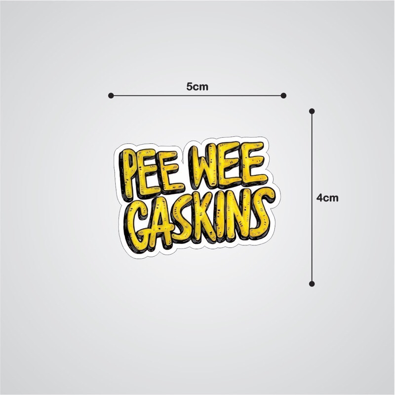 

stiker band PEE WEE GASKINS PWG poppunk vinyl glossy cutting waterproof