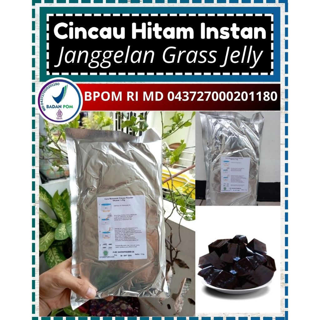 

PROMO Cincau Hitam Instan, Serbuk Cincau Hitam Kemasan Aluminium Foil 1 Kg