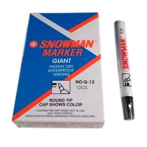 

[SATUAN] Spidol Snowman Permanent Marker G-12