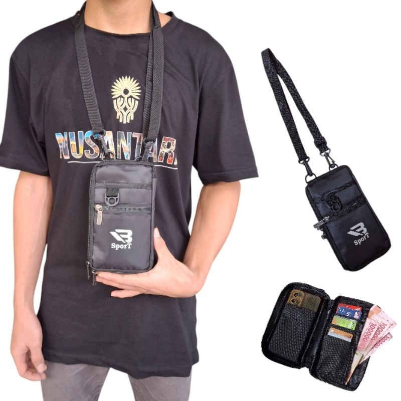 Sling Phone Bsport Sling Pouch Wallet Pria Hangging Wallet Tas Hp Slingbag Handphone Slingbag Hp Tas