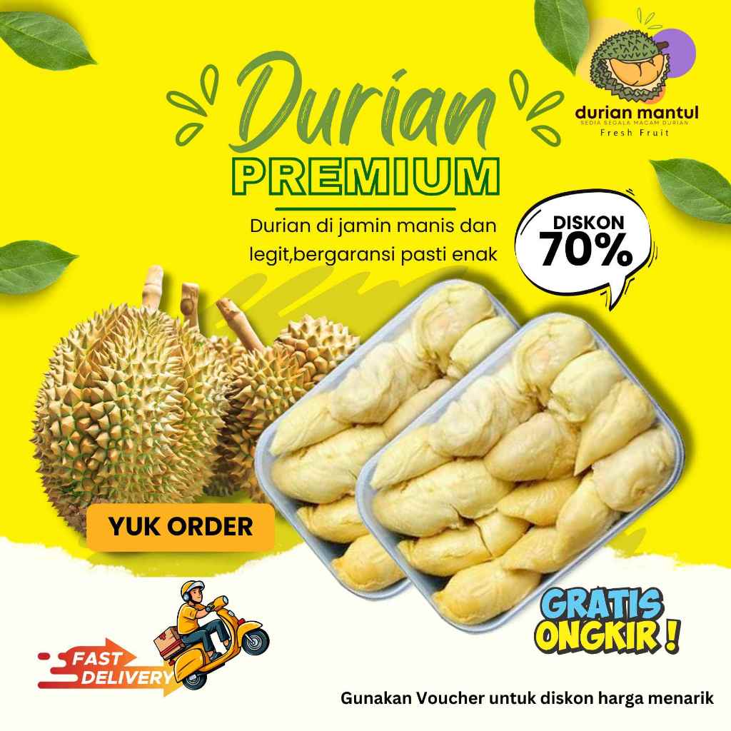 

Durian Kupas Medan Premium Berat 500gr | Durian Kupas Nias Premium Berat 500gram Manis dan Legit | Durian Kupas padang Berat 500gr