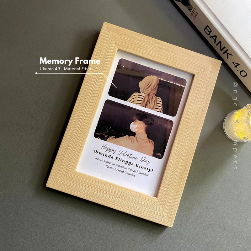 [Memory Frame] Kado Bingkai Foto Ulang Tahun Wisuda Aesthetic Kado Cowok Cewek Custom Foto Unik Rust